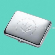 Chromeplated Cigarette Case Holding 16pcs Cigarettes images